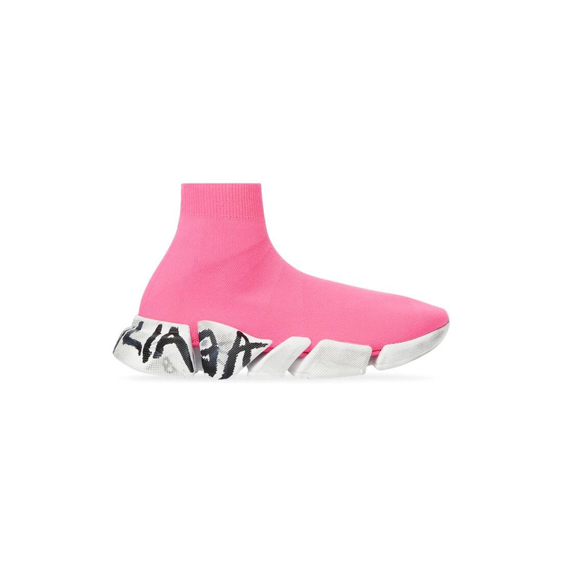 Women's Speed 2.0 Graffiti Recycled Knit Sneaker in Fluo Pink - 1