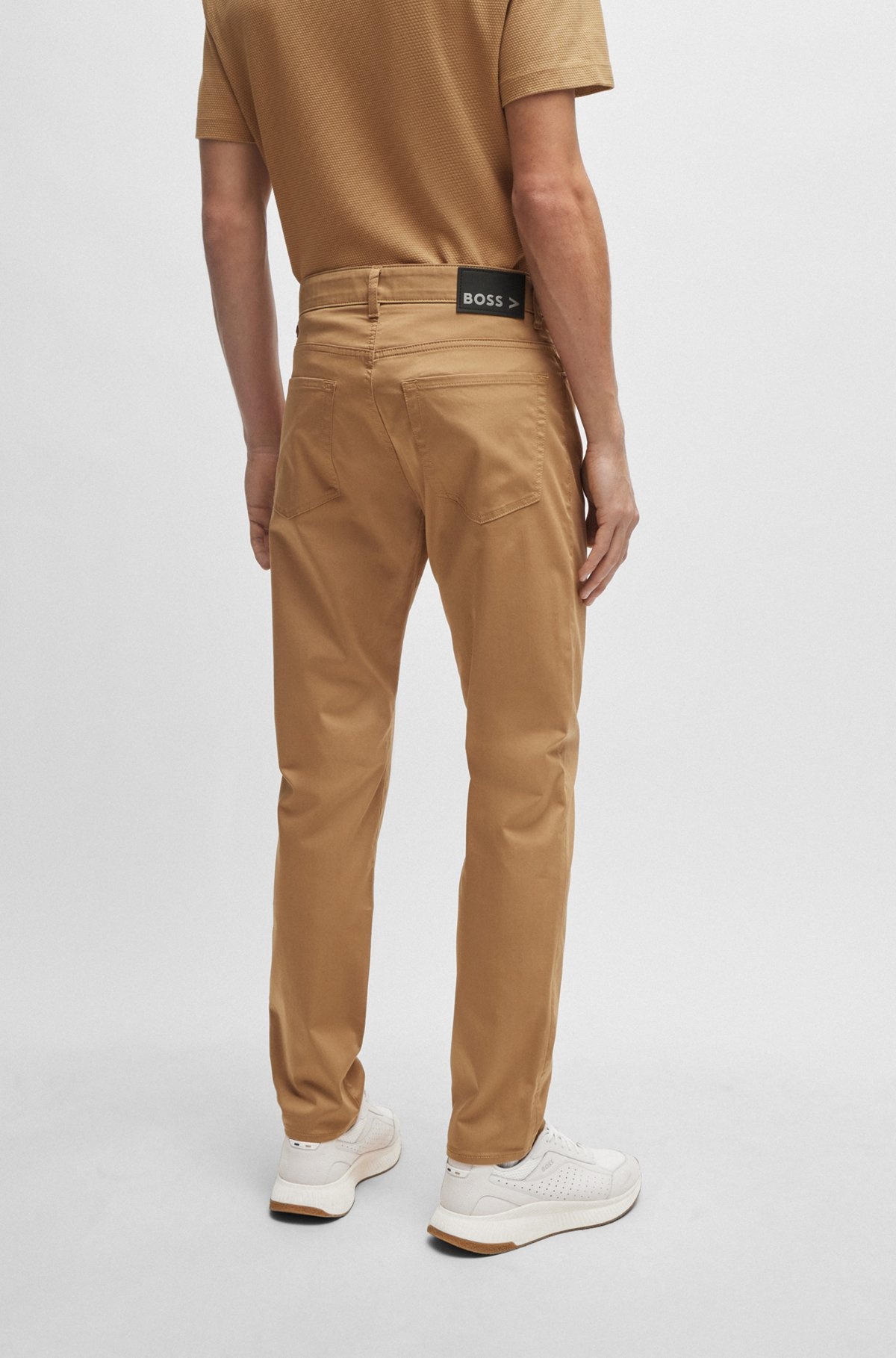 REGULAR-FIT JEANS IN SATIN STRETCH DENIM - 4