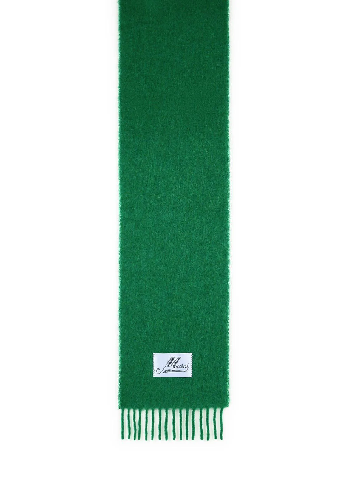 Marni Green Brushed Alpaca Blend Scarf Men - 1