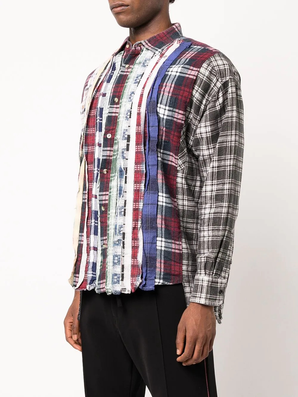 patterned button-up shirt - 3