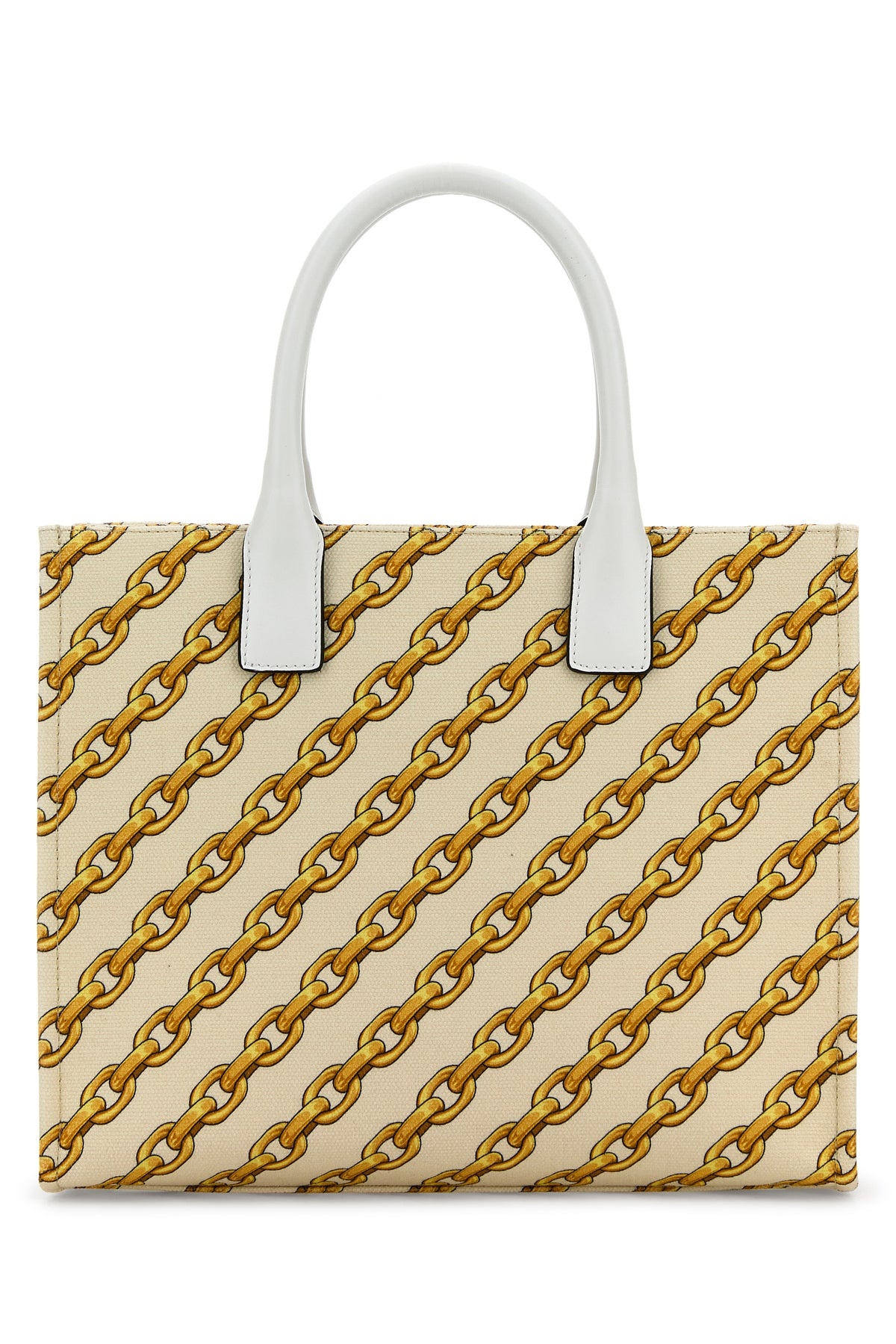 Printed canvas small Chain Stripes La Medusa shopping bag - 3
