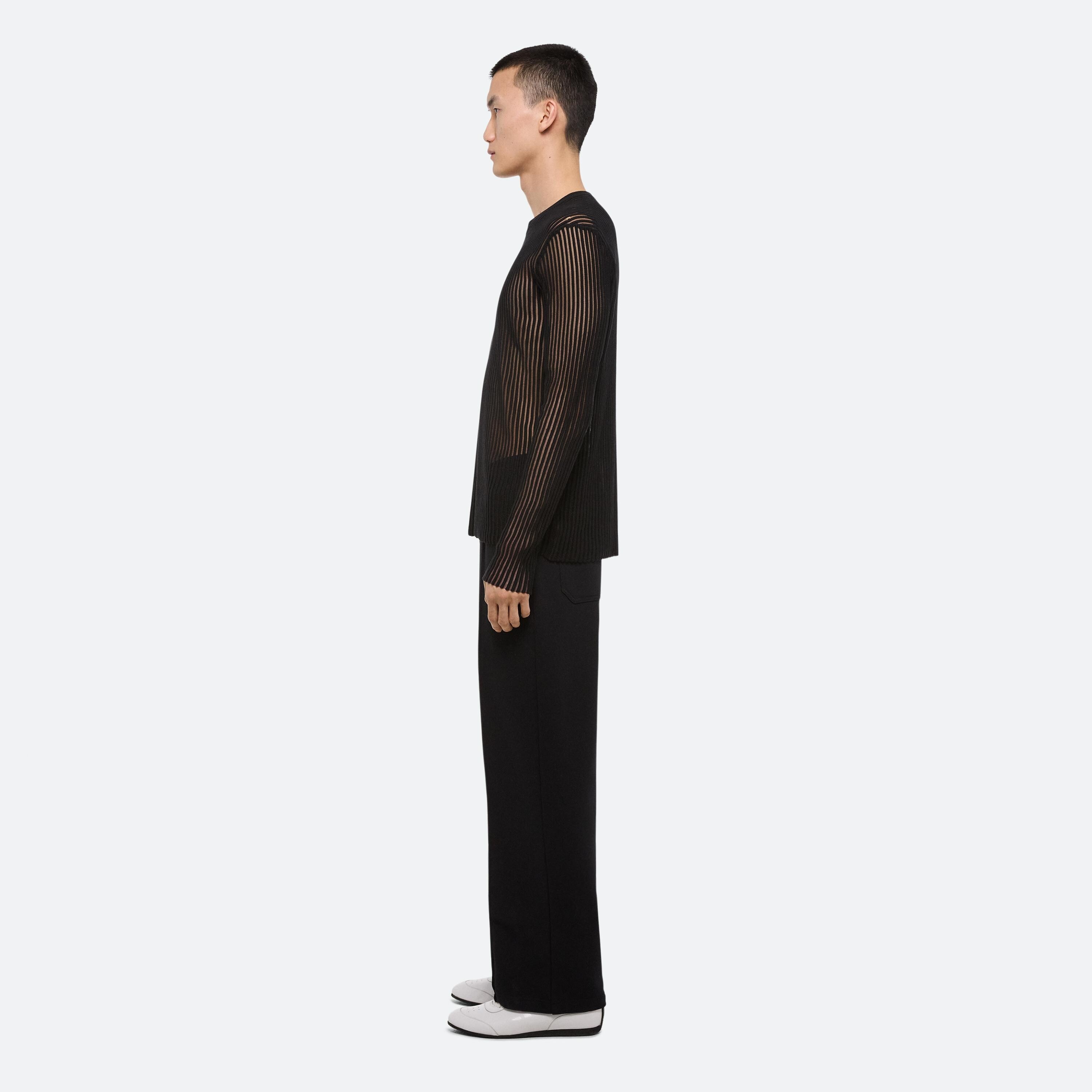SPACED SHEER CREWNECK - 4