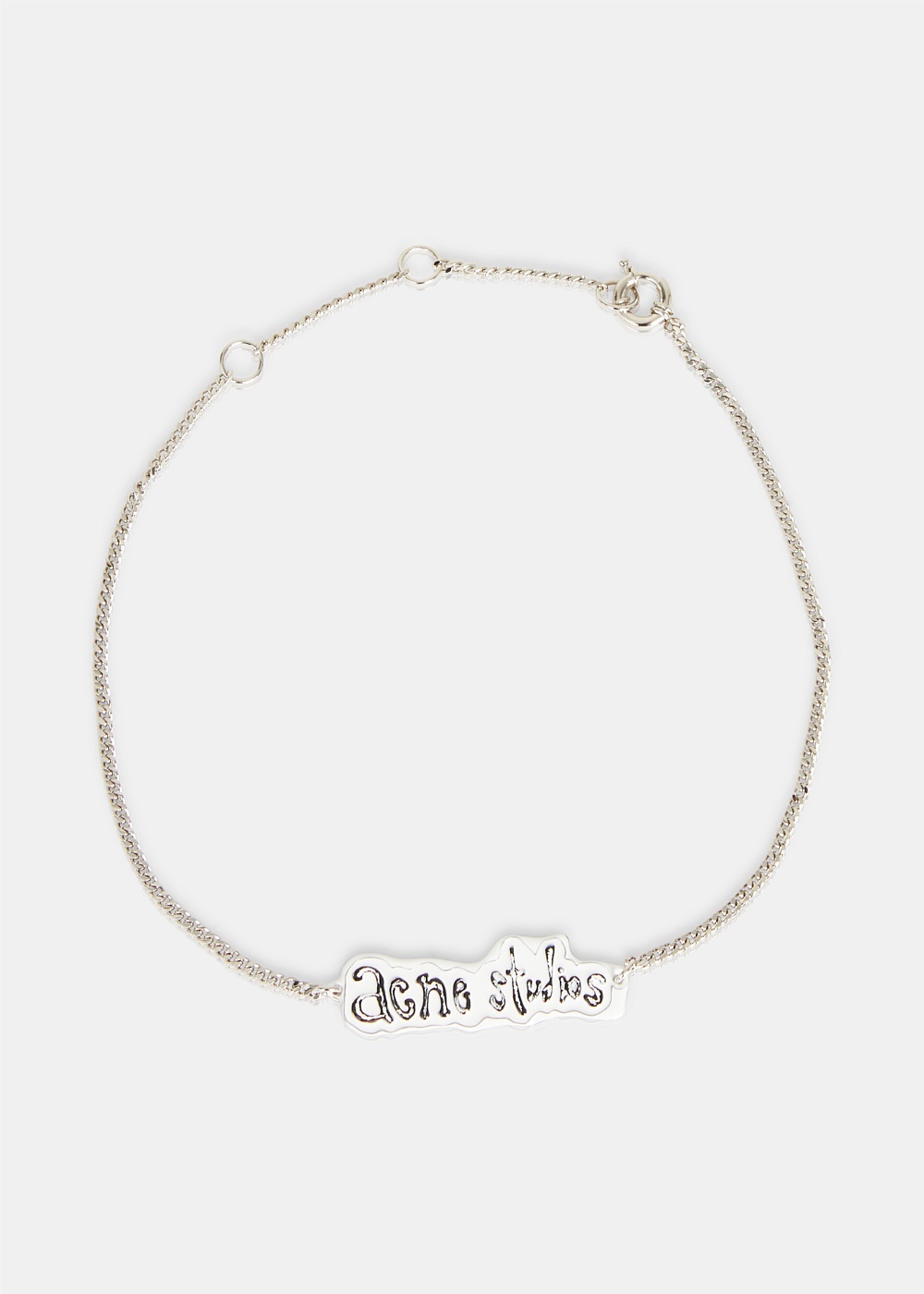 Silver Logo Label Necklace - 1