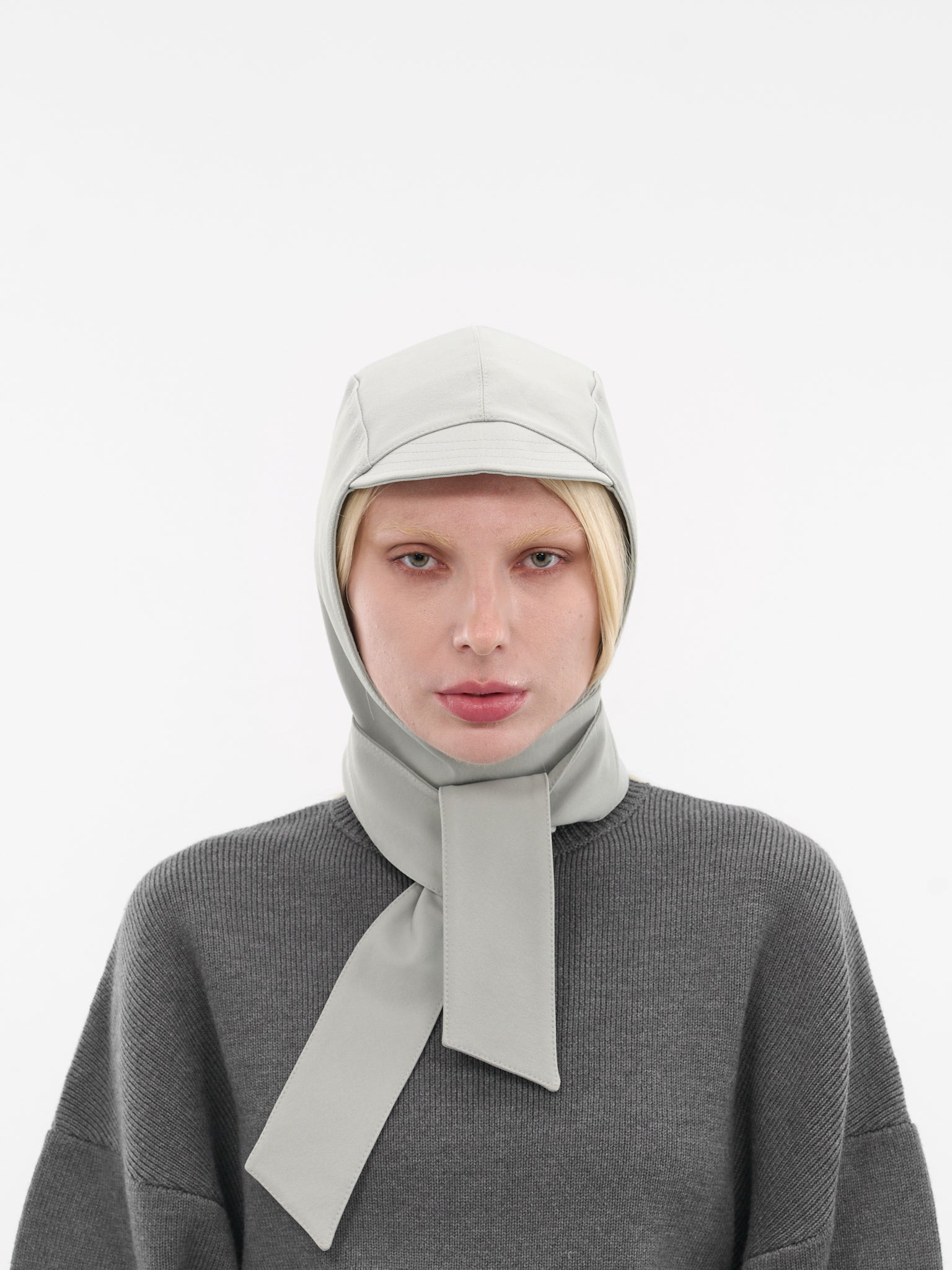 Gray Nylon Long Panel Hood - 1