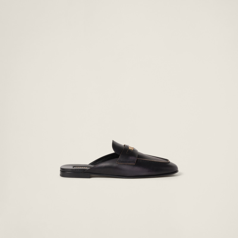 Bleached leather loafers 2