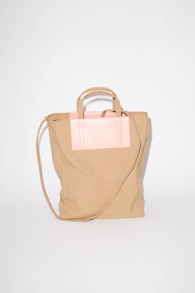 Acne Studios Papery nylon tote bag - Brown/pink outlook