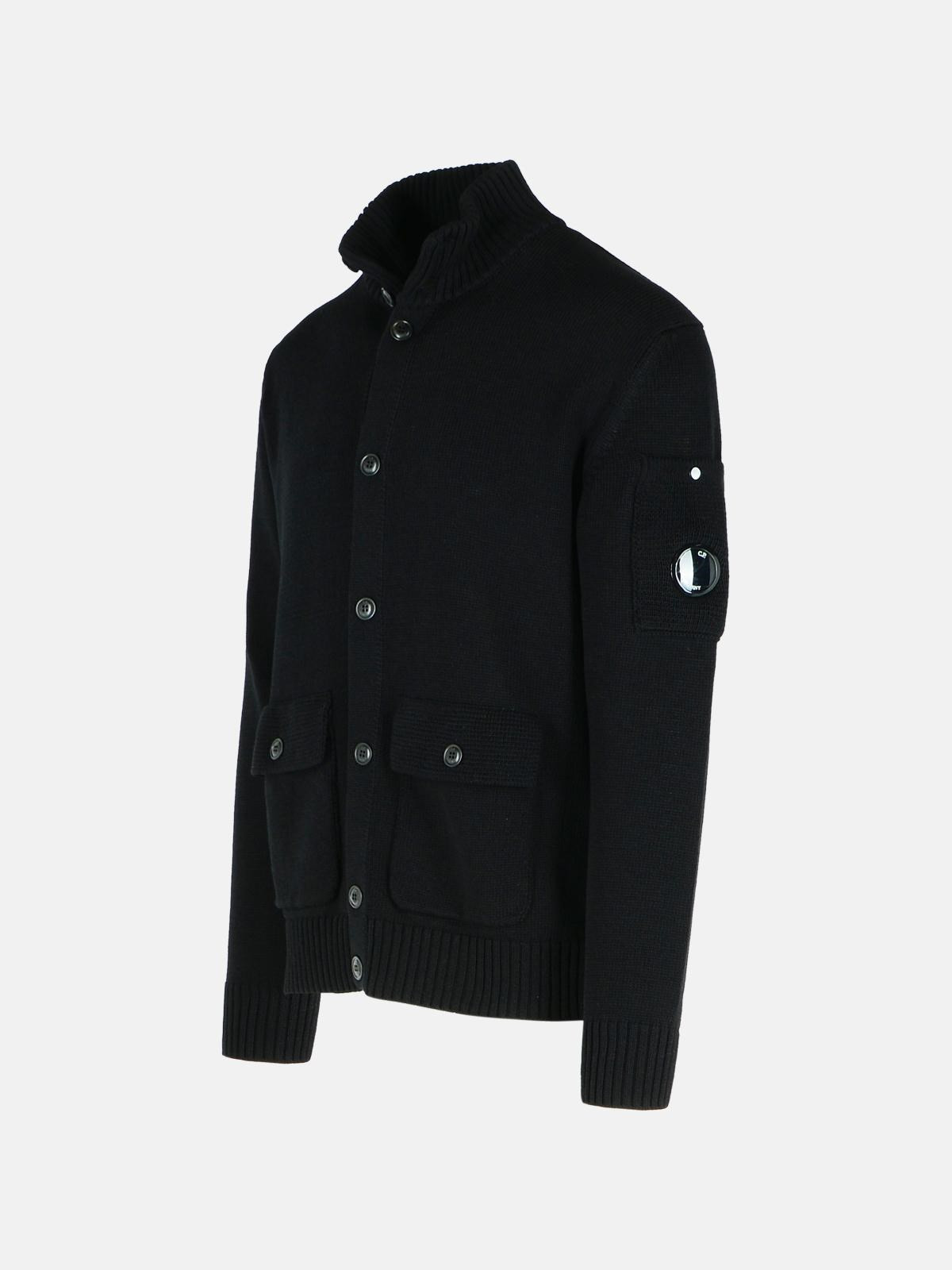 'LENS' BLACK COTTON JACKET - 2