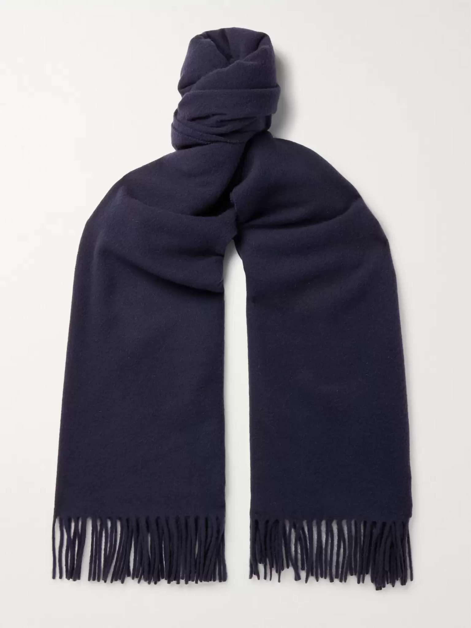 Fringed Wool Scarf - 1