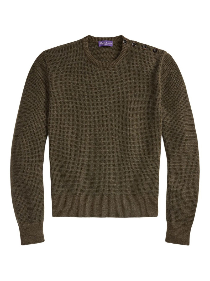 birdseye button-detail sweater 1