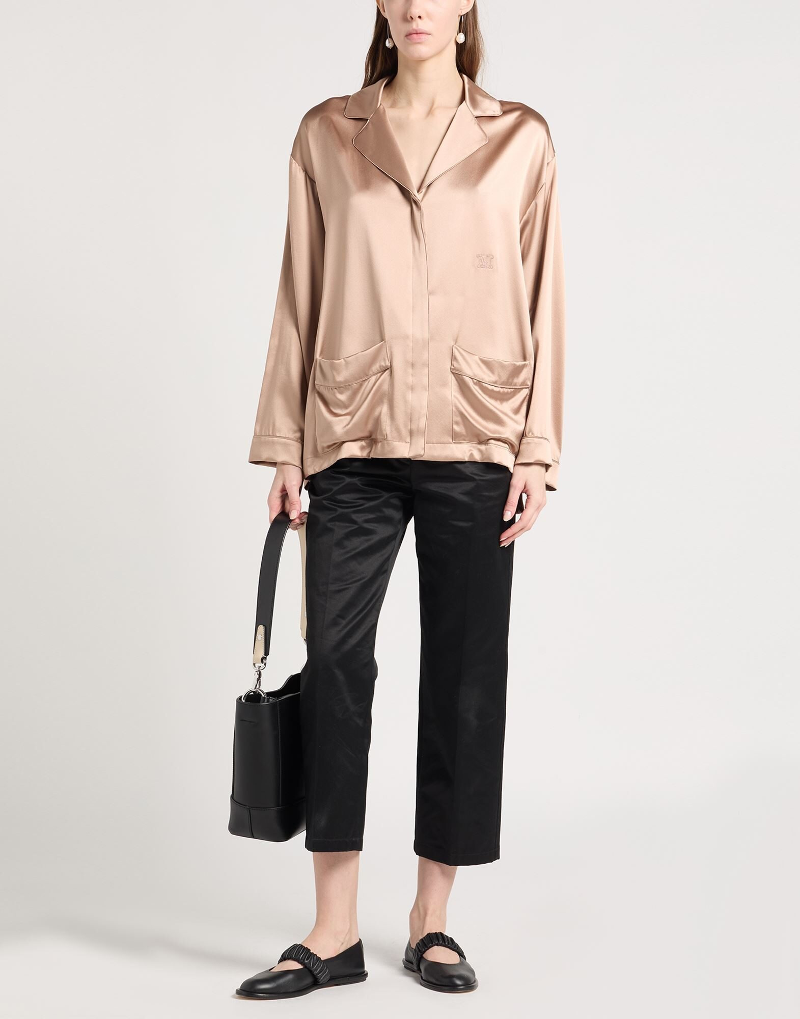 Light brown Women's Silk Shirts & Blouses - 3