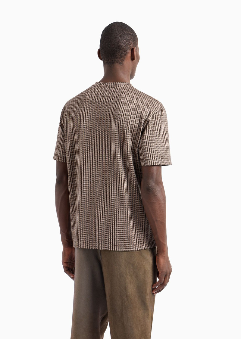 Printed cotton interlock crew-neck T-shirt 3