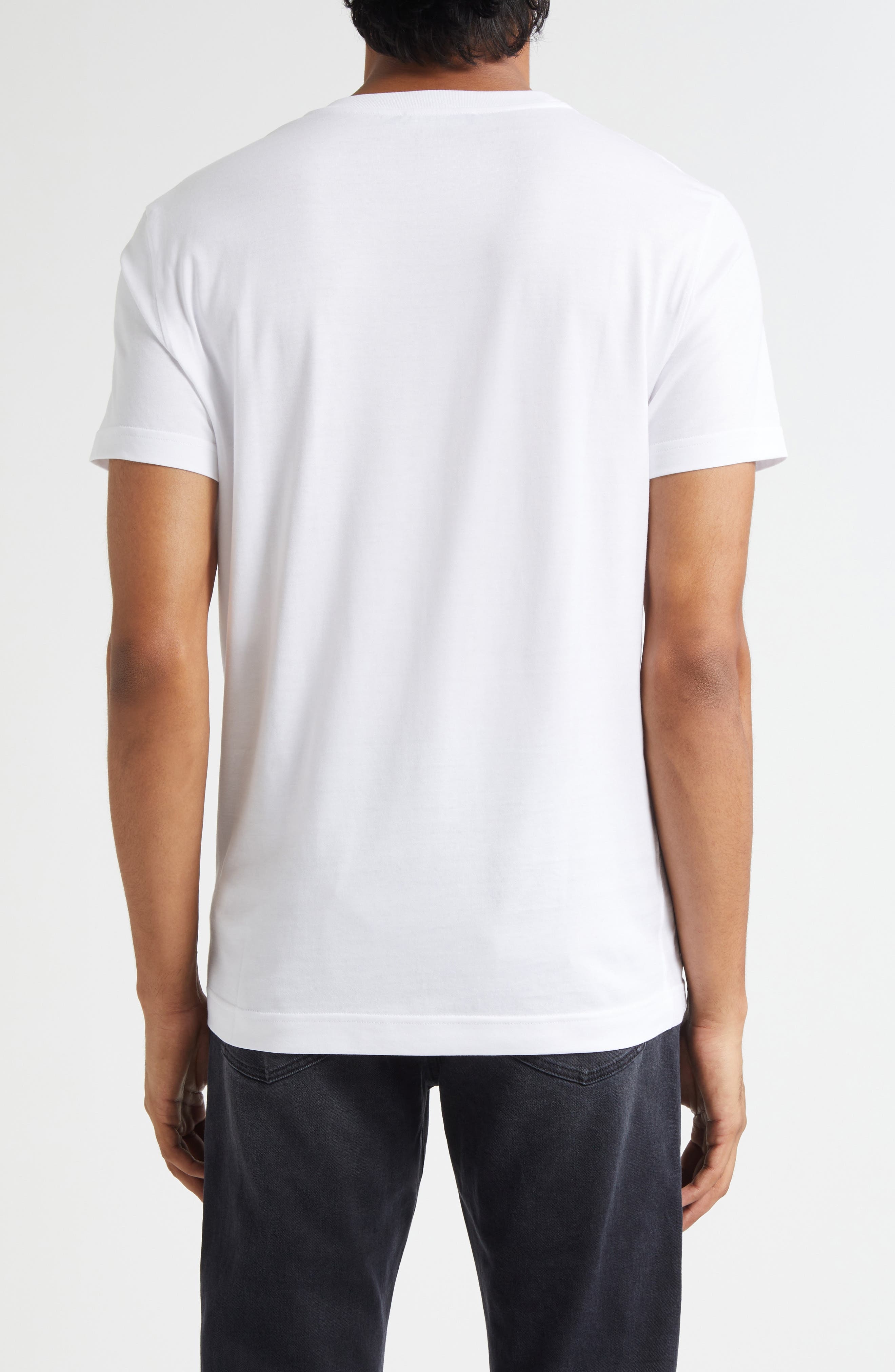 Dolce&Gabbana Flocked Logo T-Shirt in W0800 Bianco Ottico at Nordstrom - 2