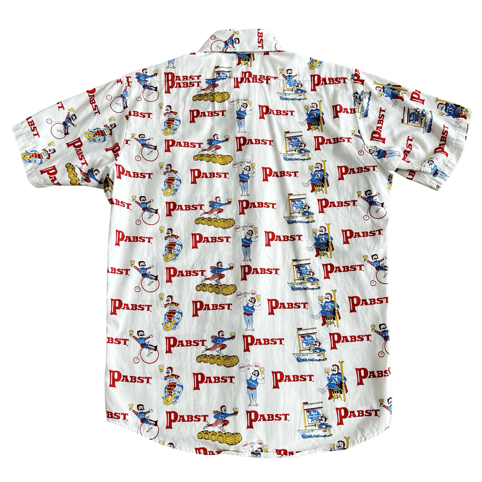Final Blow - Vintage 1970s Pabst PBR Printed Collared Button Up Shirt SZ S - 2