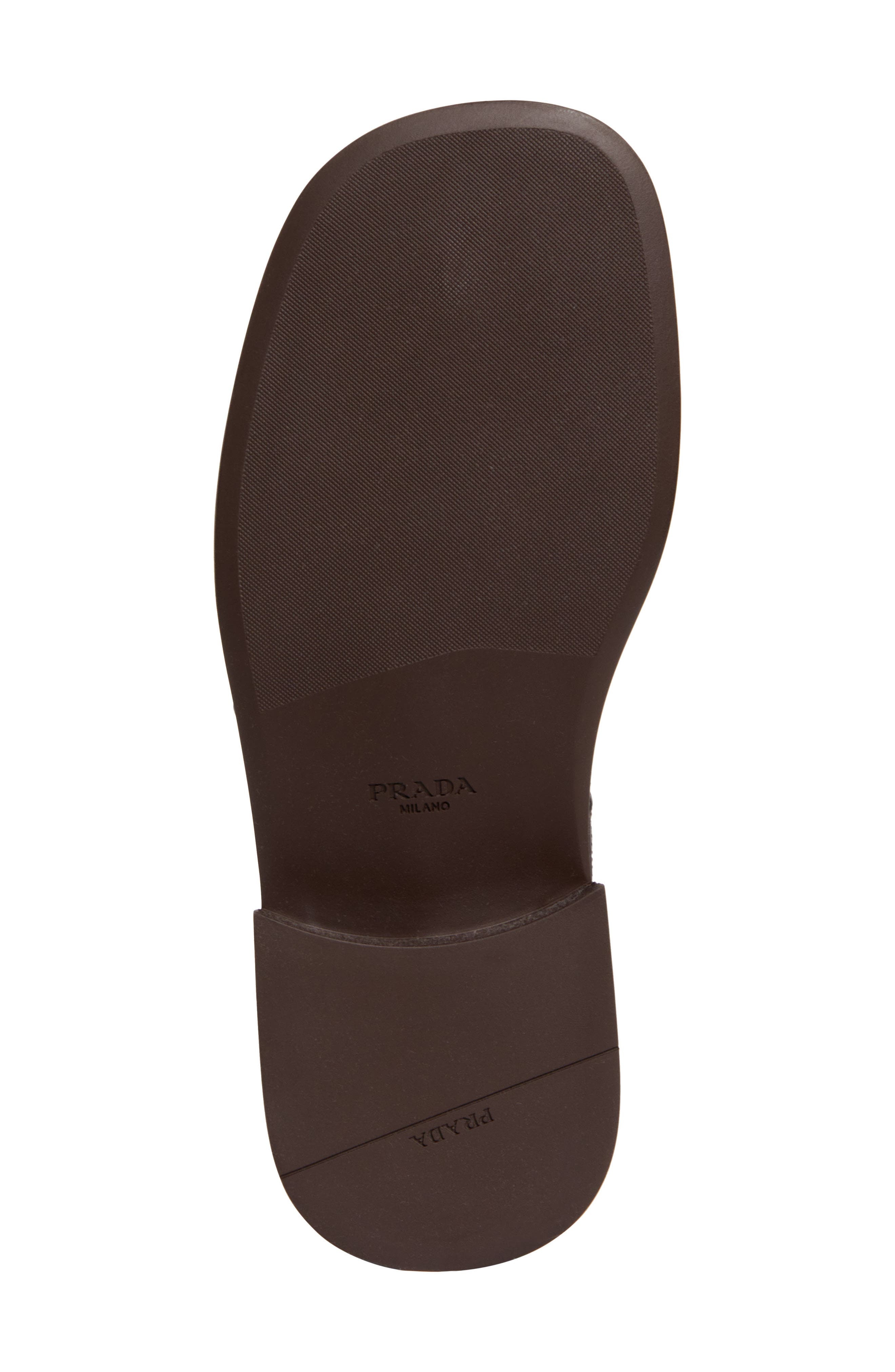 Prada Crisscross Calfskin Leather Sandal in Bruciato at Nordstrom - 6