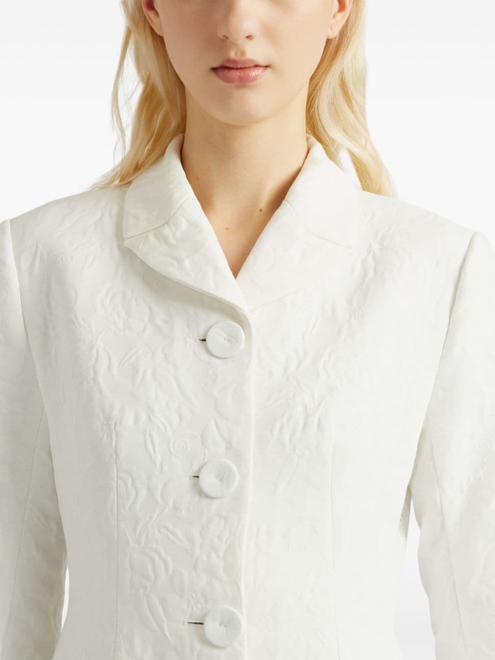 Calla pleat-detail cloquÃ© coat - 5