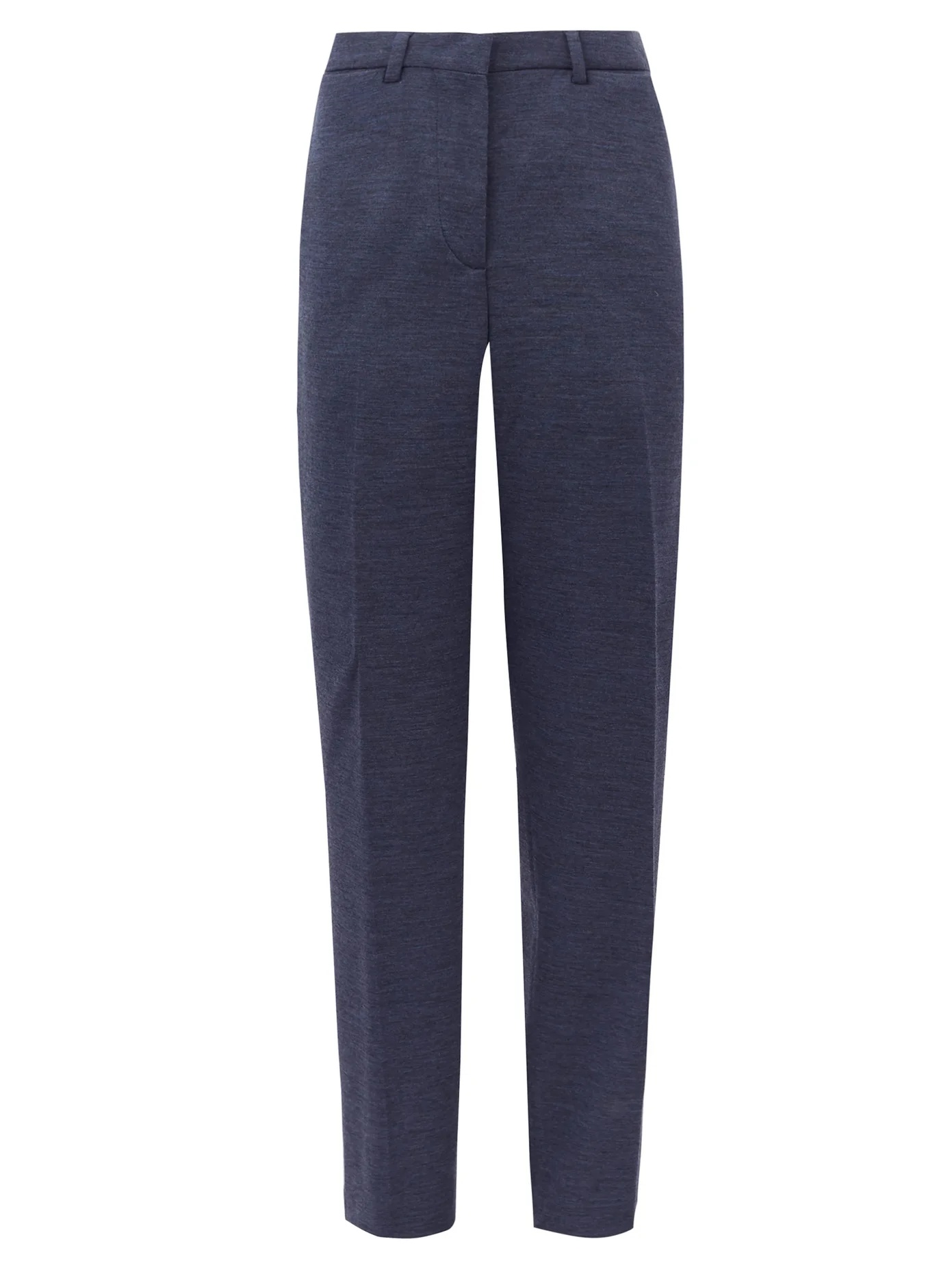 Lucy high-rise wool-blend straight-leg trousers - 1