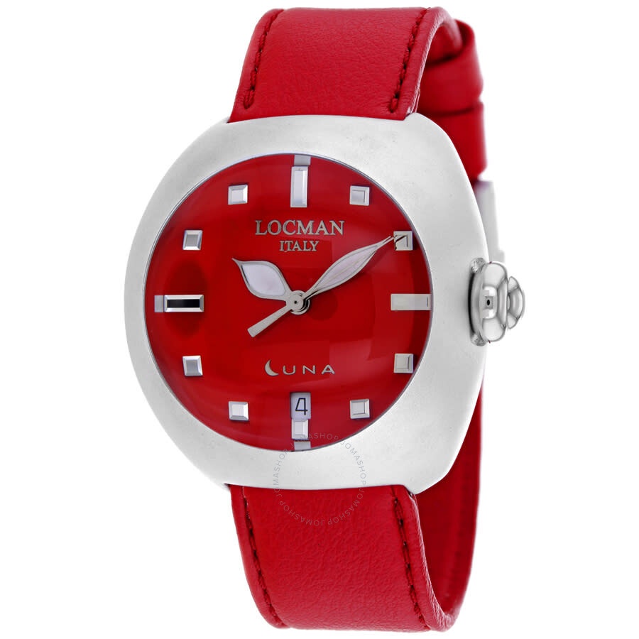 Locman - Locman Classic Quartz Red Dial Ladies Watch 4100RD - 1