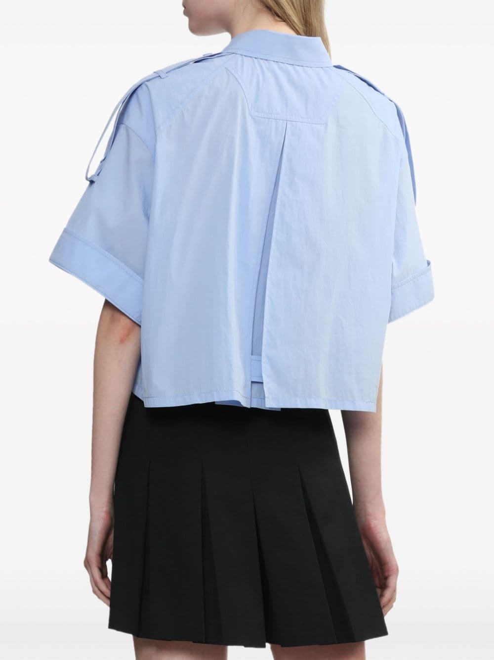 cropped oversize-epaulette shirt - 4