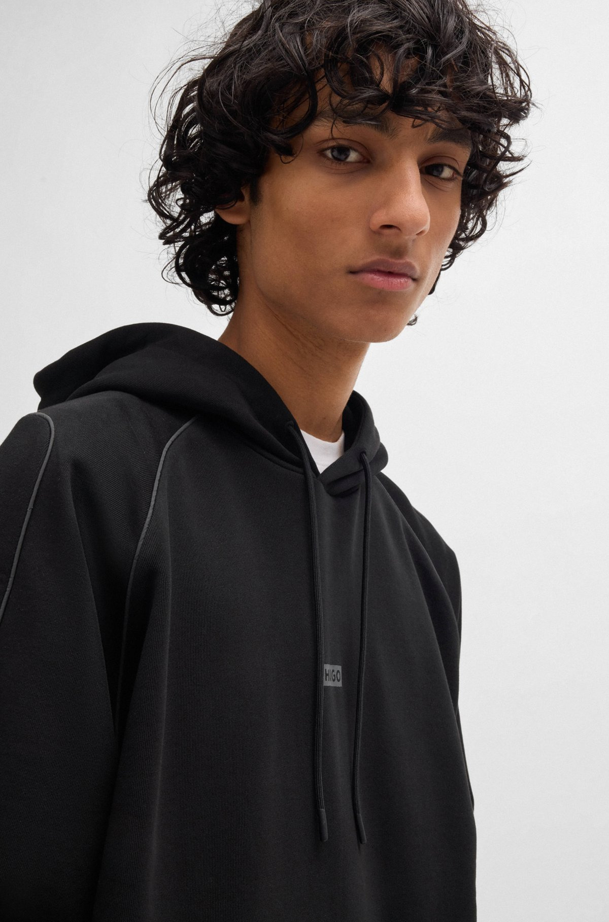 COTTON-TERRY SWEATSHIRT WITH DECORATIVE REFLECTIVE TRIMS - 3