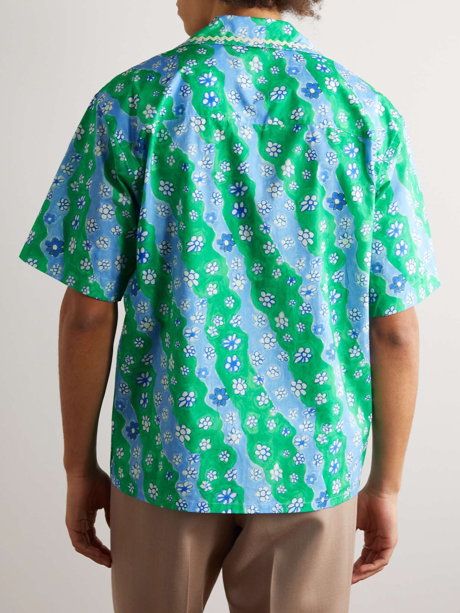 + Flaminia Veronesi Convertible-Collar Floral-Print Cotton Shirt - 6