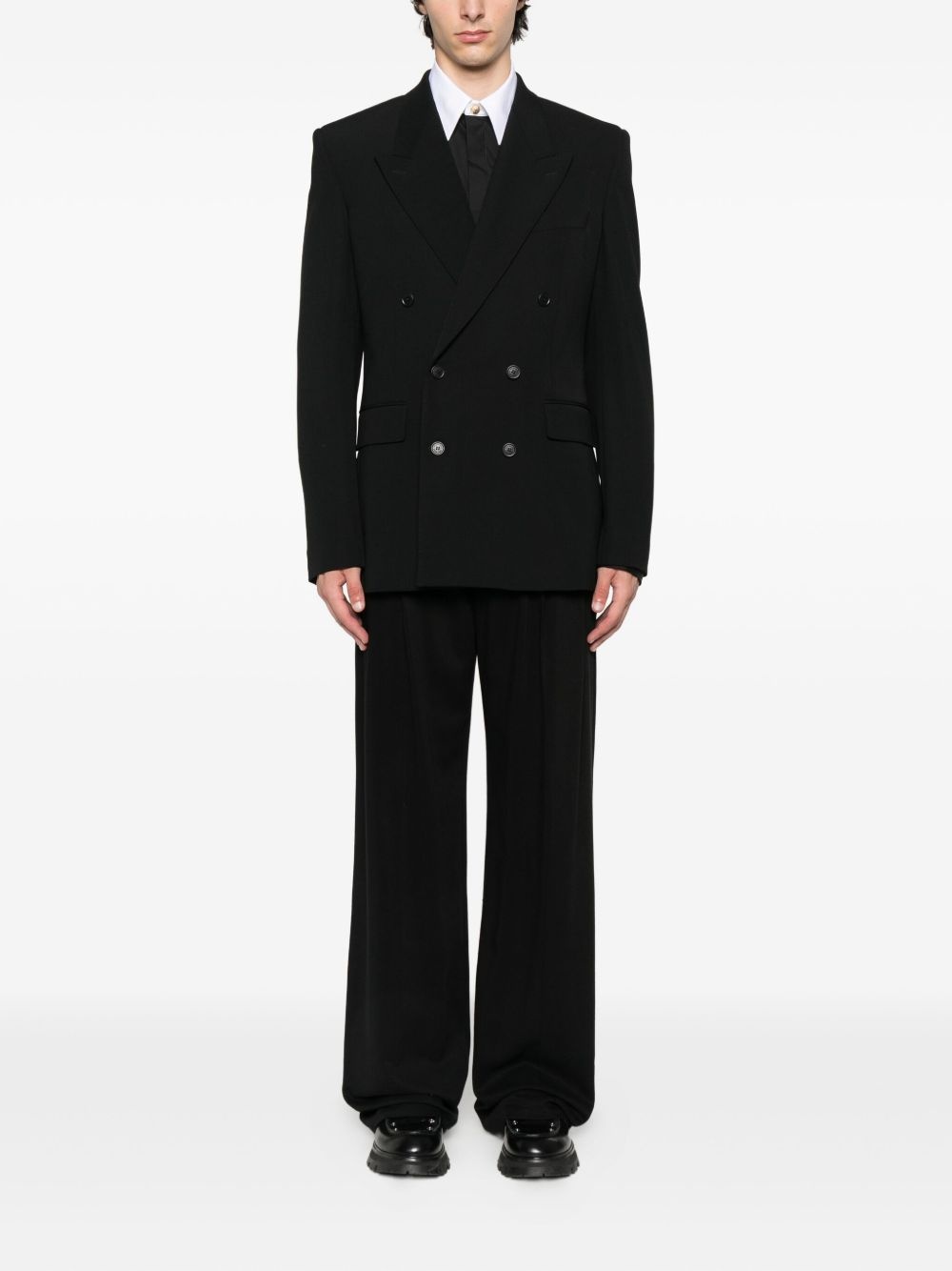 contrast-collar shirt - 2