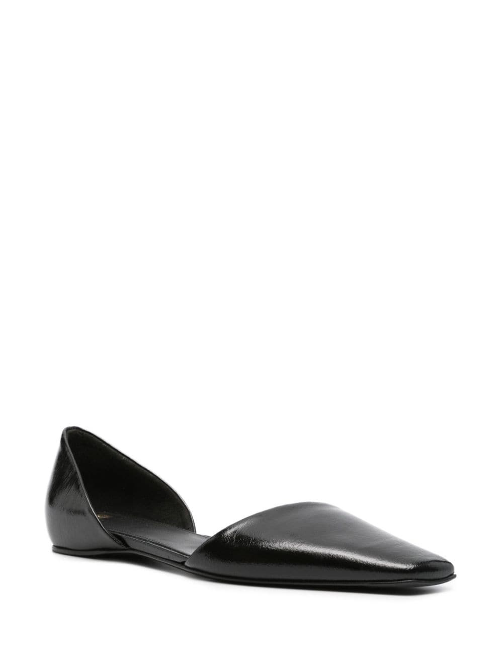 The Asymmetric d'Orsay leather ballerina shoes - 2