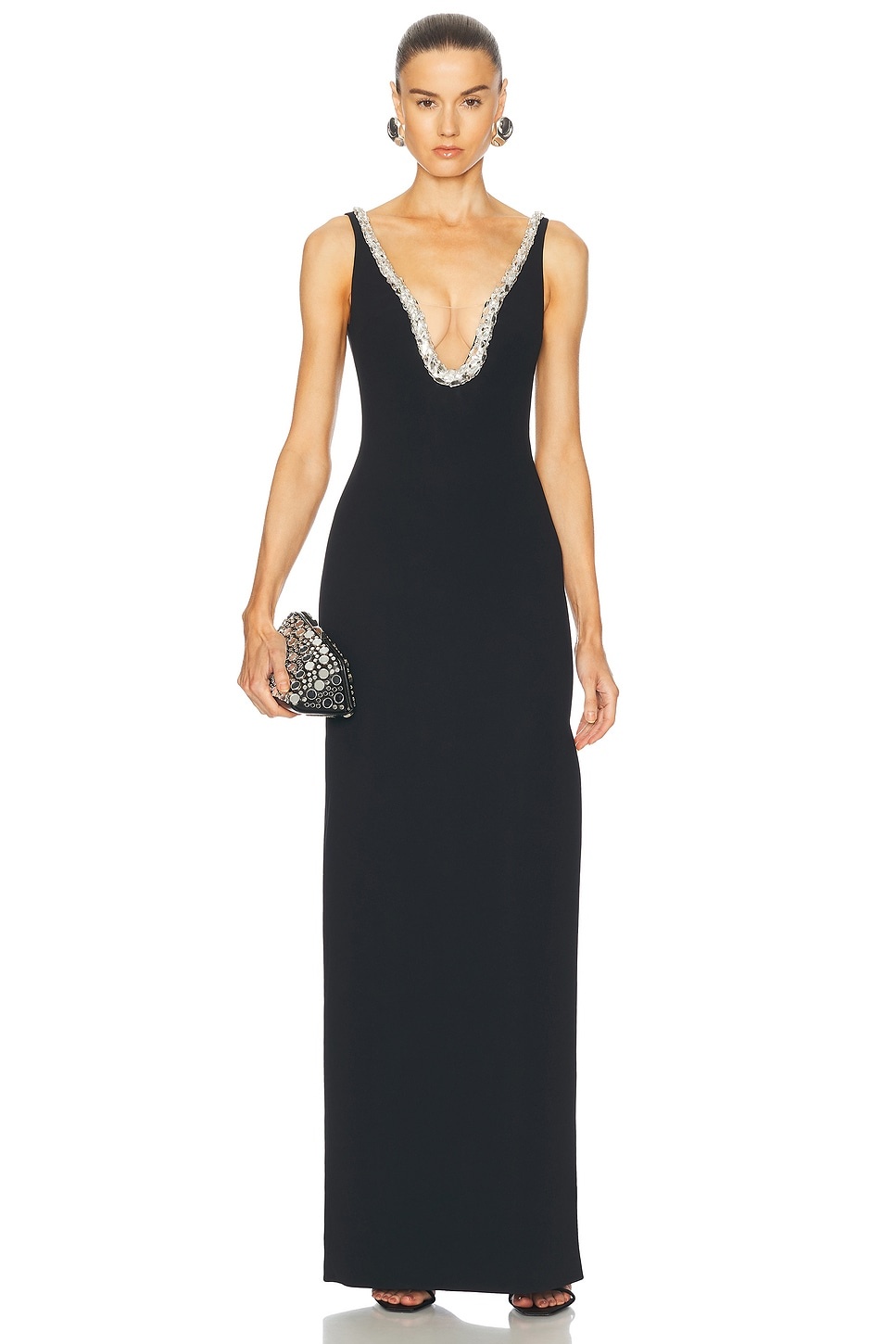 Crystal Neckline Gown - 2