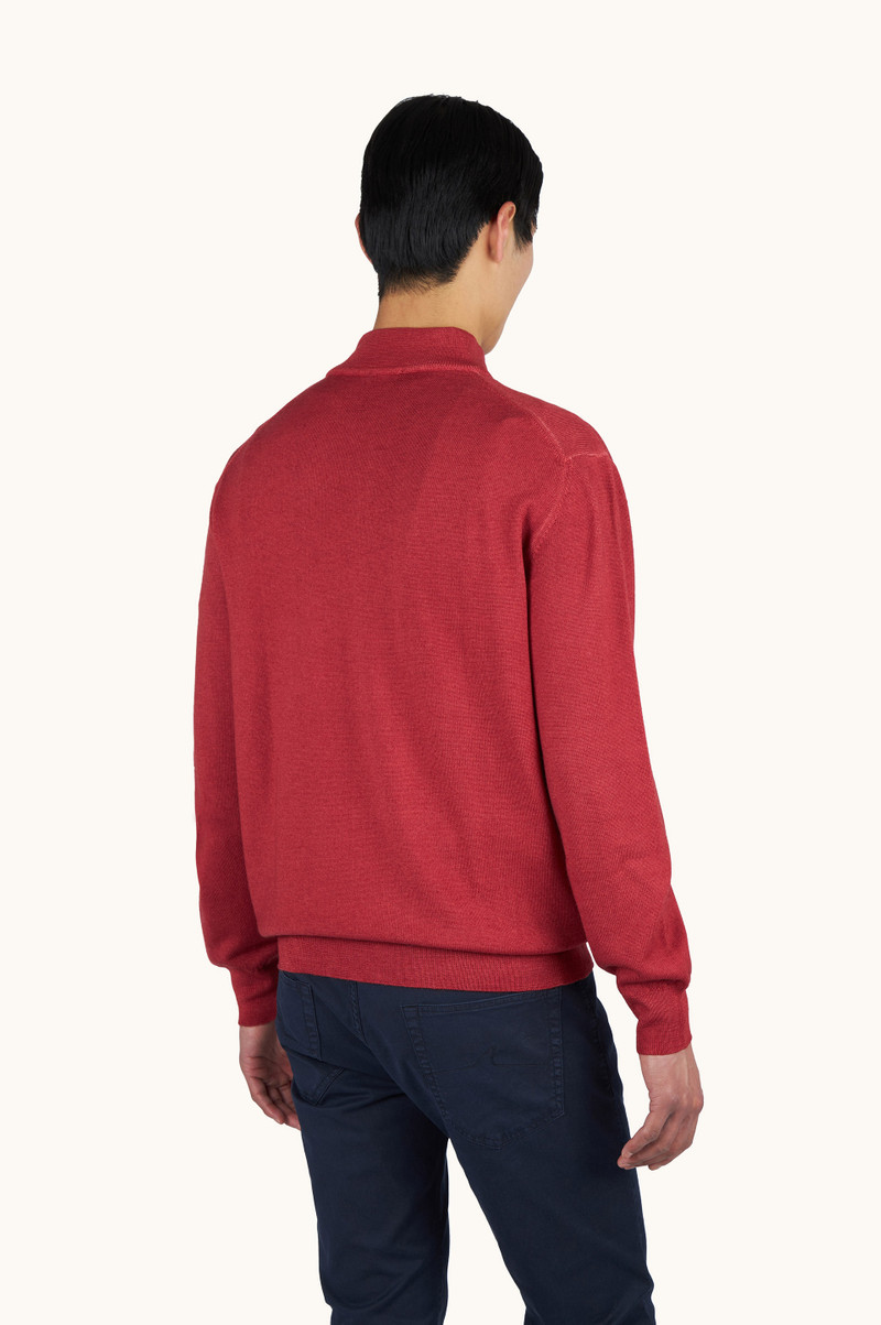 Paul & Shark GARMENT-DYED HALF-ZIP WOOL SWEATER outlook