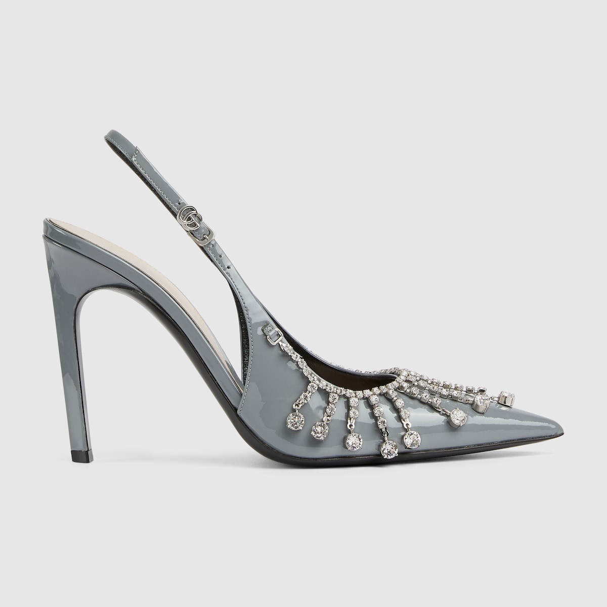 Women's pump with crystal chain - 1