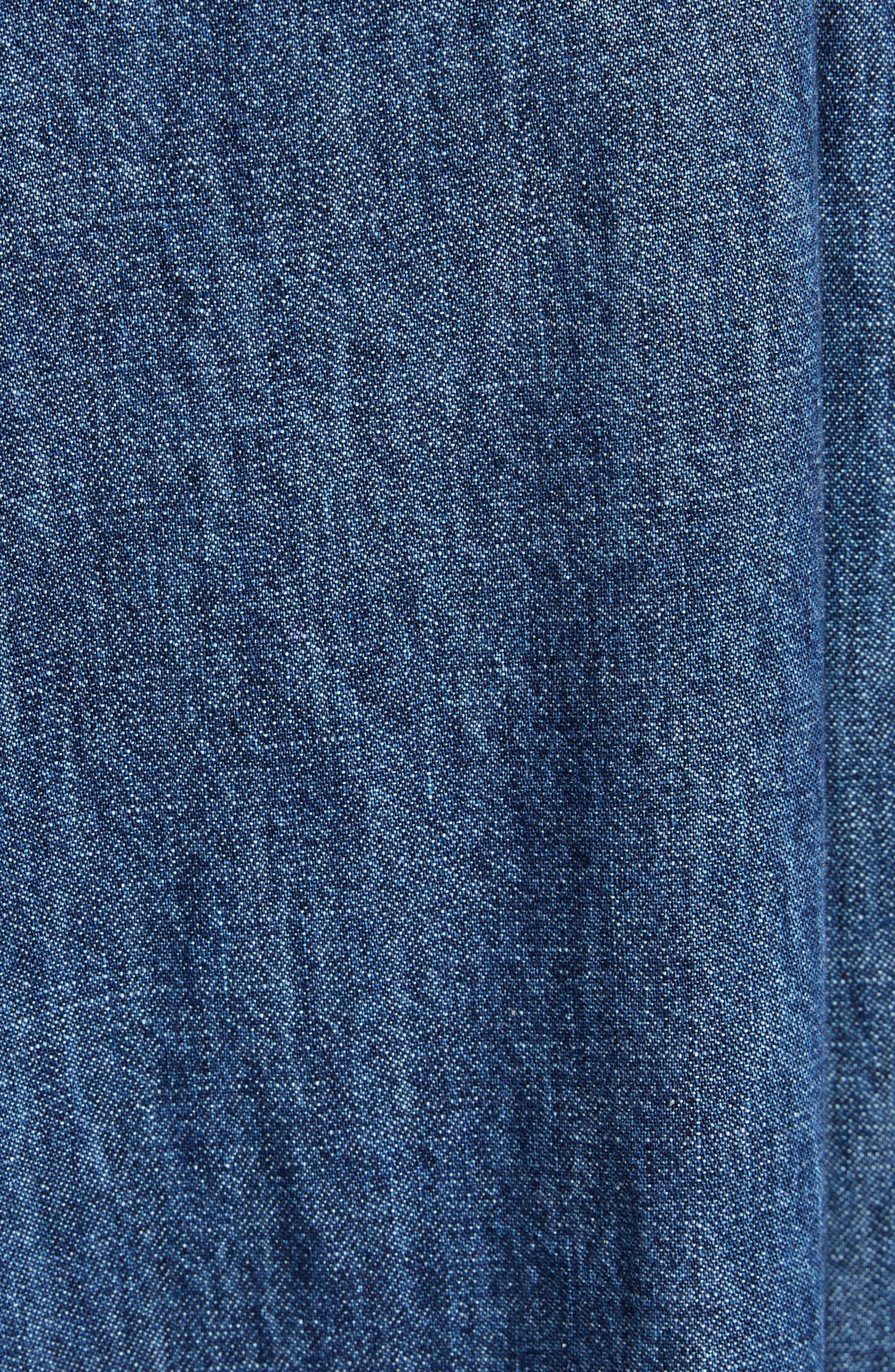 Valentino Garavani Embellished Crop Chambray Balloon Pants in Medium Blue Denim at Nordstrom - 6