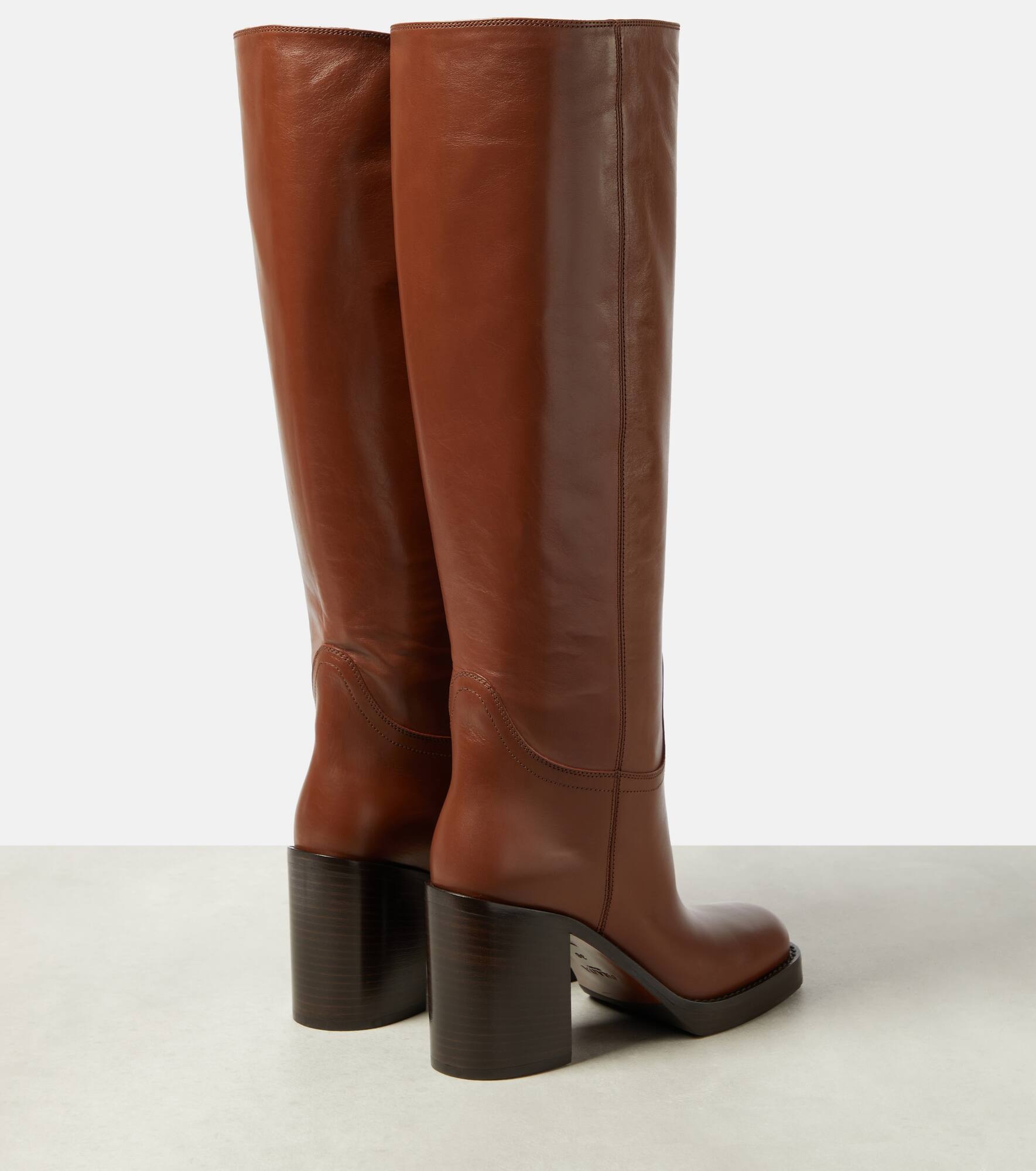 Leather knee-high boots - 3