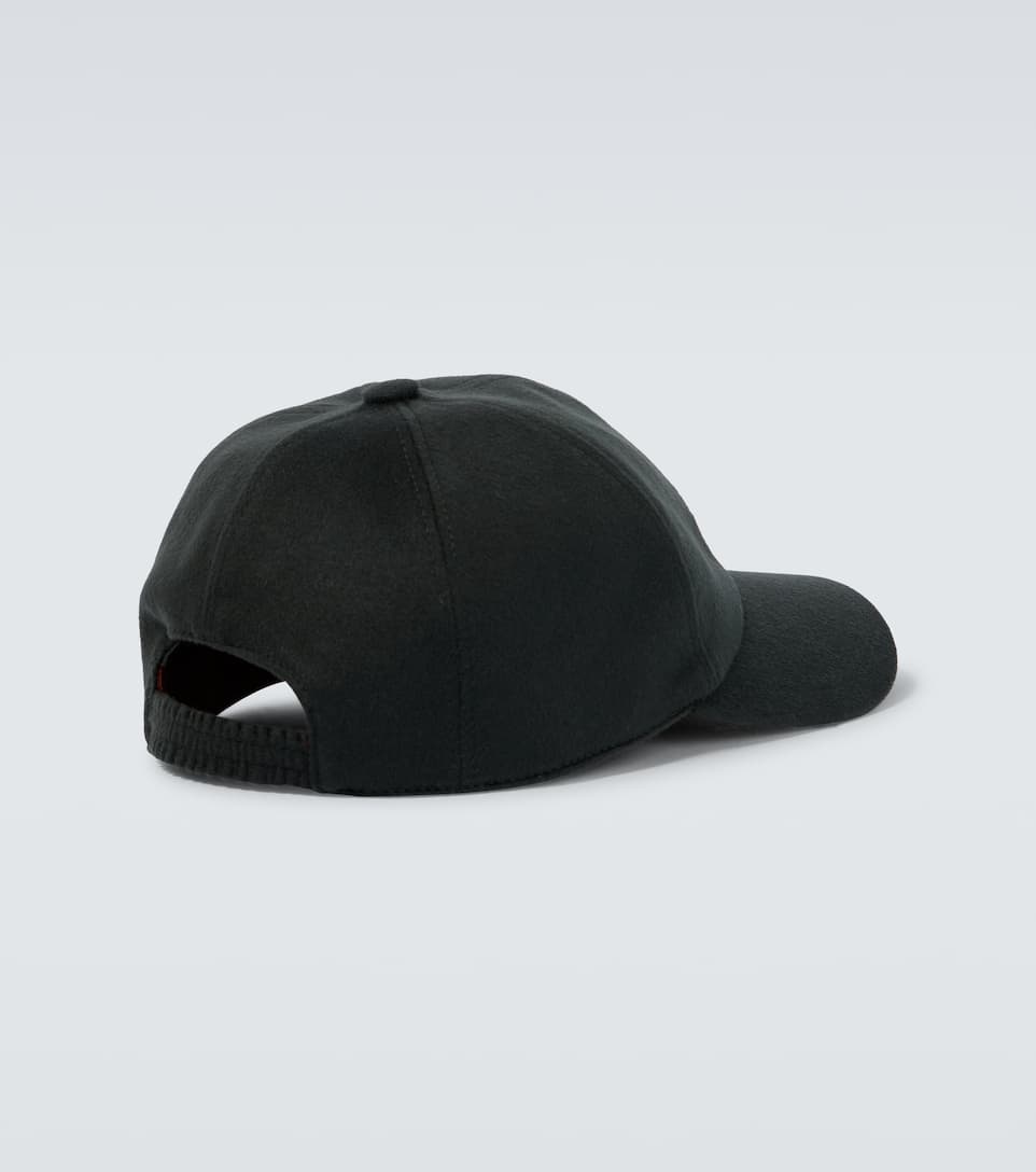 Logo cashmere baseball cap - 4