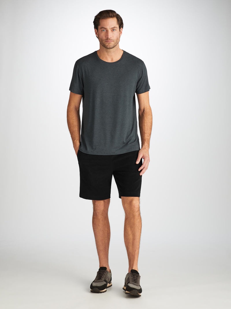 Men's Towelling Shorts Isaac Terry Cotton Black - 3