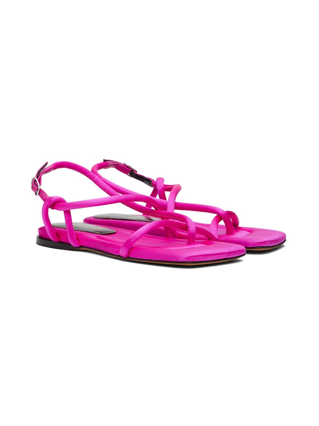 Pink Strappy Sandals - 4