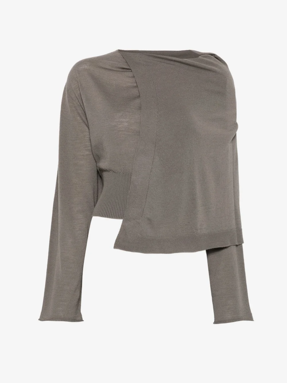 asymmetric draped sweater - 1