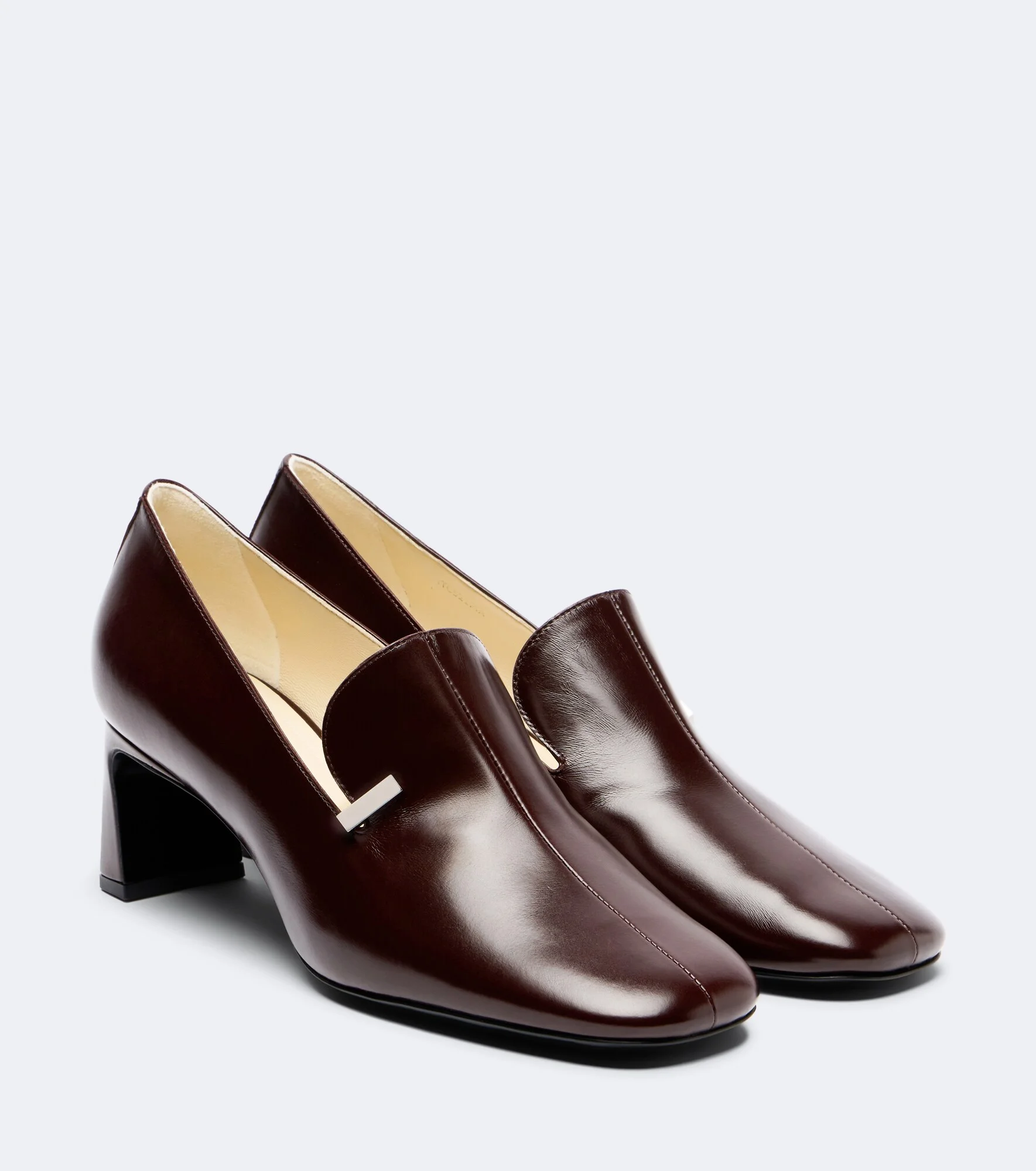 Leather loafer pumps - 1
