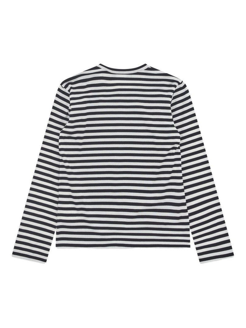 BLACK COMME des GARÇONS striped long-sleeved T-shirt outlook