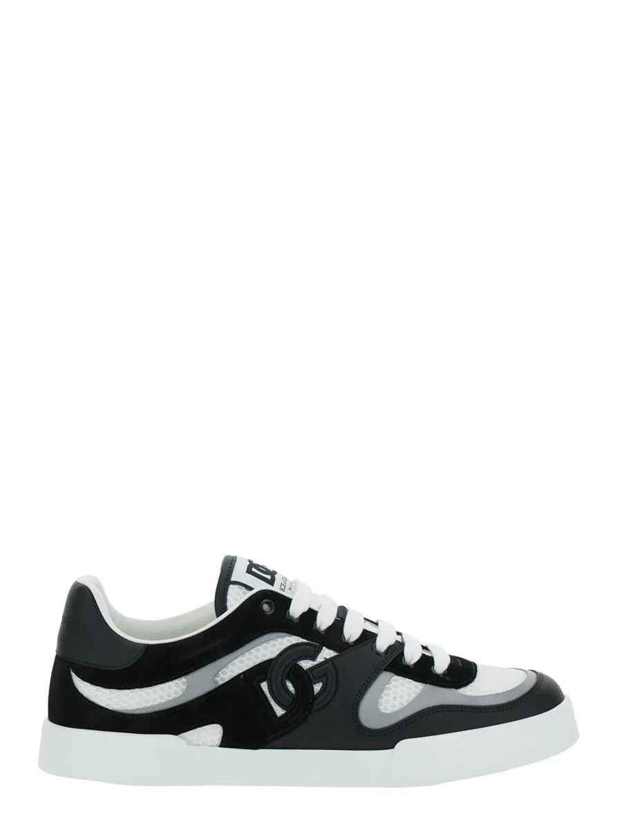 Dolce & Gabbana 'Portofino' Black And White Sneakers With Logo Patch On The Tongue And Logo Detail O - 1