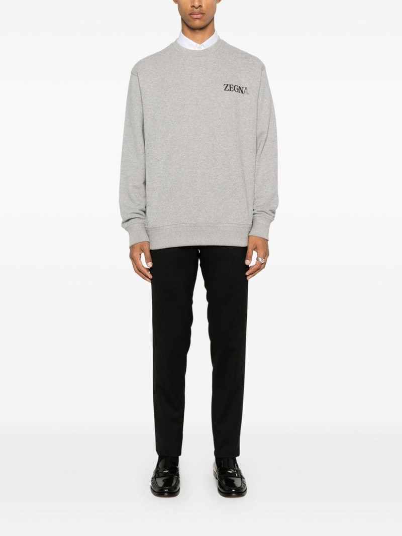 ZEGNA rubberised-logo sweatshirt outlook