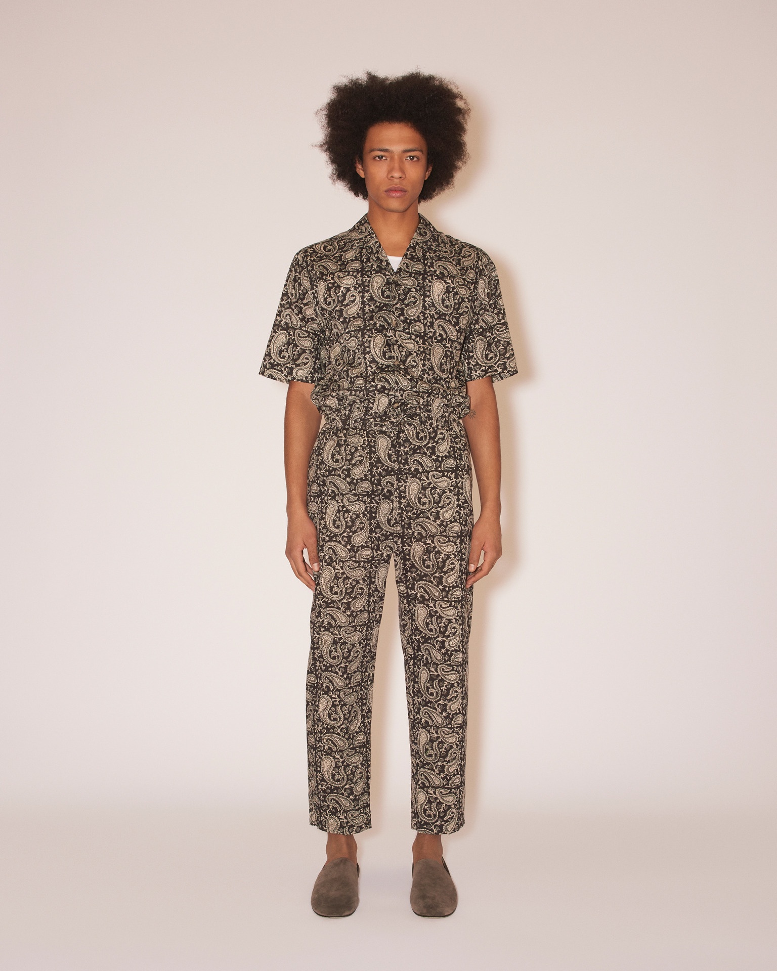 JAIN - Washed cotton relaxed pants - Paisley - 2
