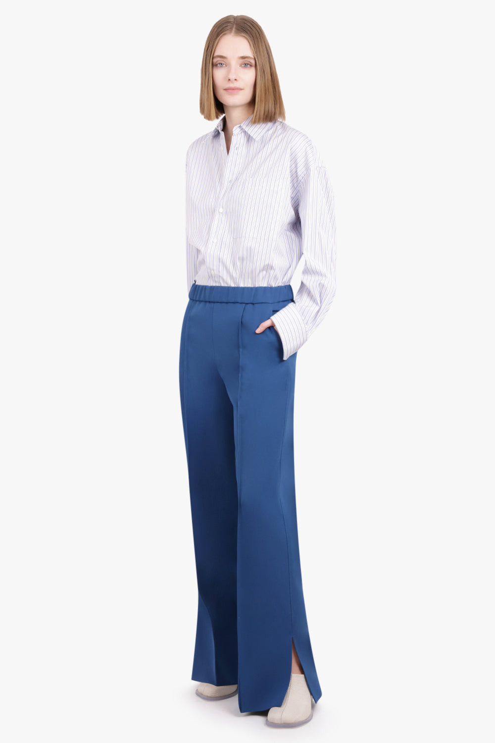 STRAIGHT LEG TAILORED TROUSER | NIGHT SKY - 4