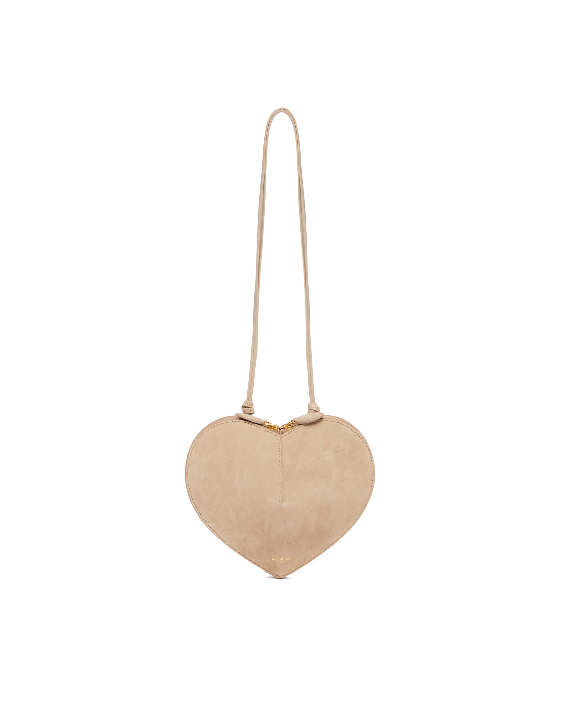 Beige Suede Le Coeur Bag - 3