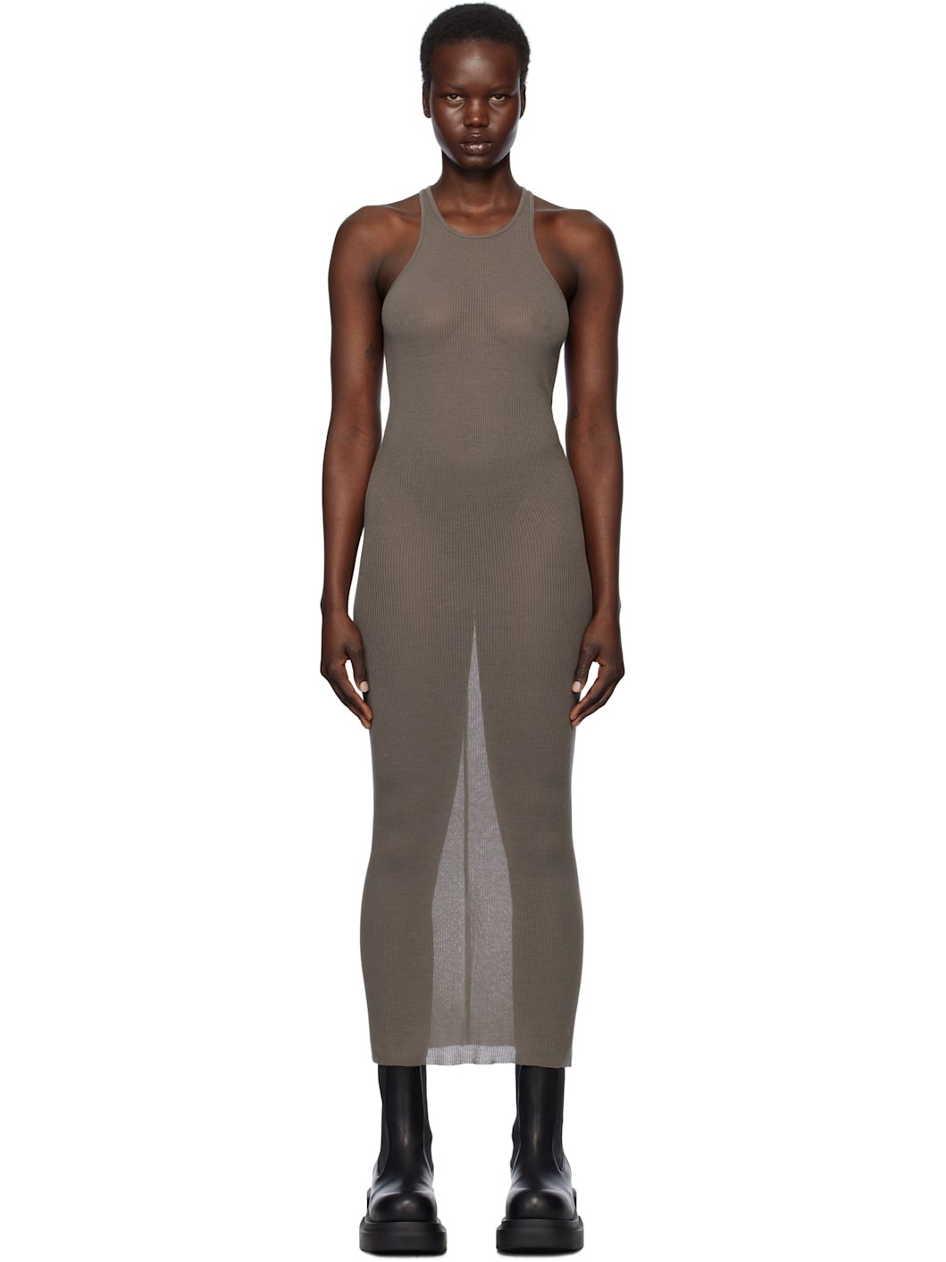 Gray Hollywood Tank Midi Dress - 1