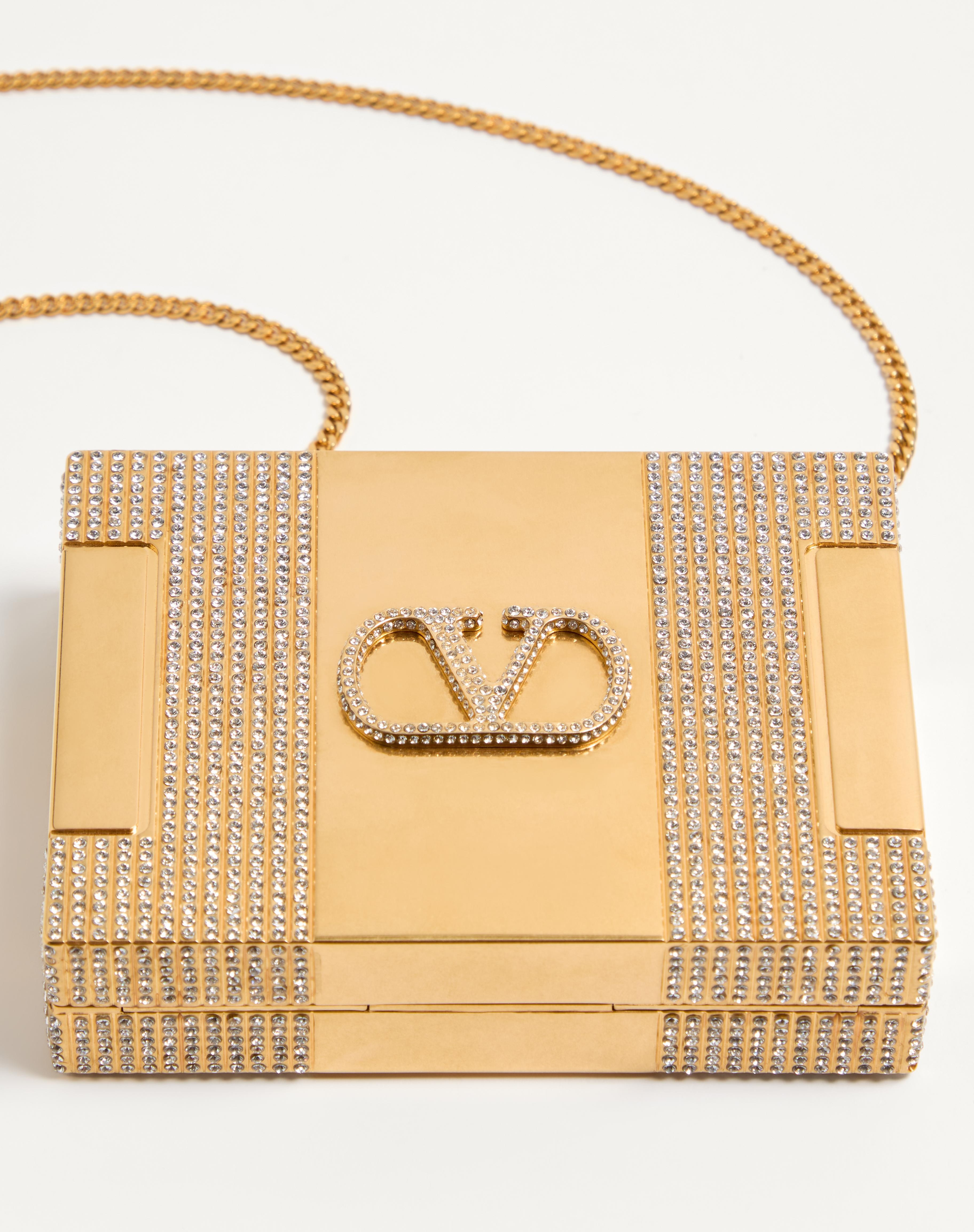 VALENTINO GARAVANI MINAUMORPHE MINAUDIÈRE IN METAL WITH SWAROVSKI® CRYSTALS AND SATIN CASE - 8