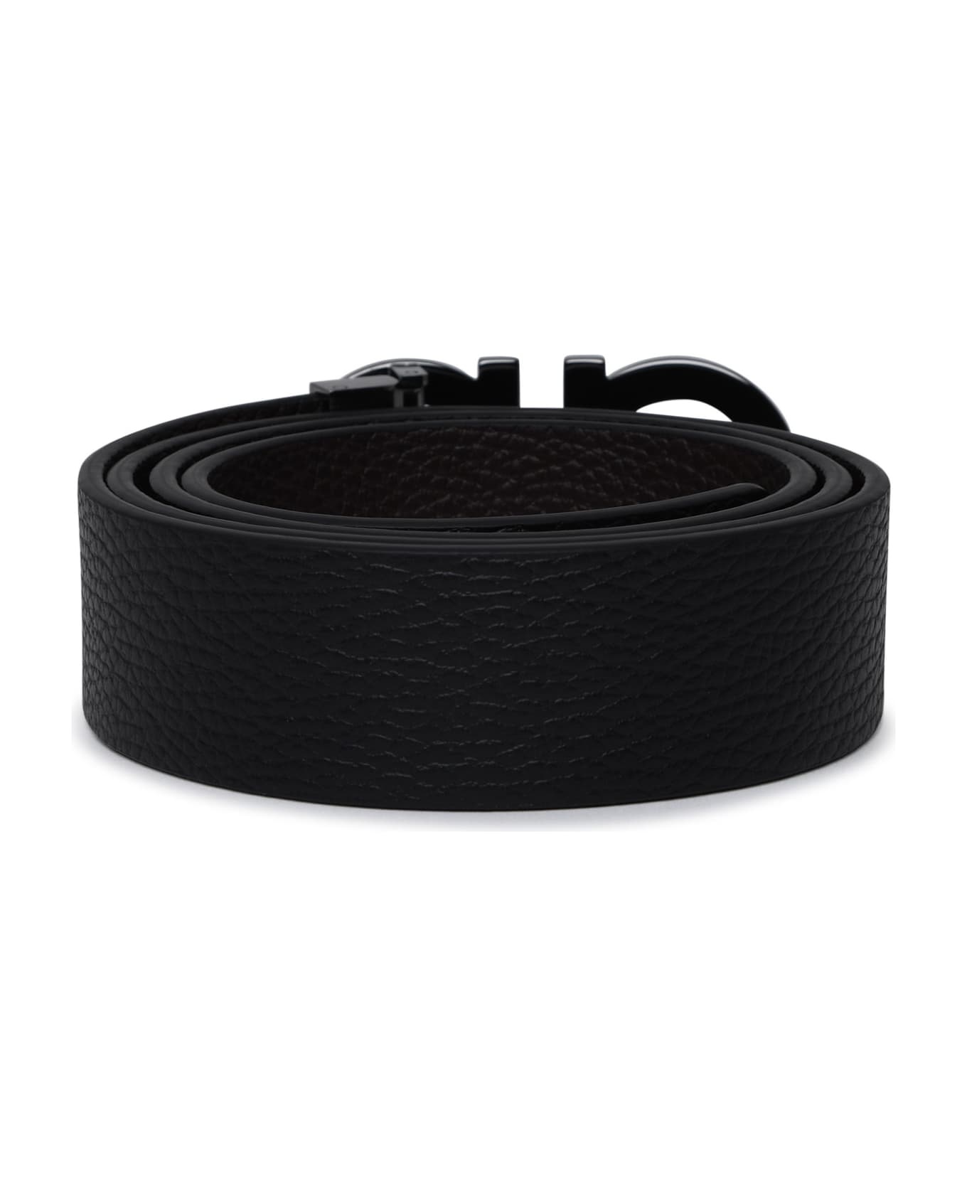 Hammered Leather Reversible Belt - 3