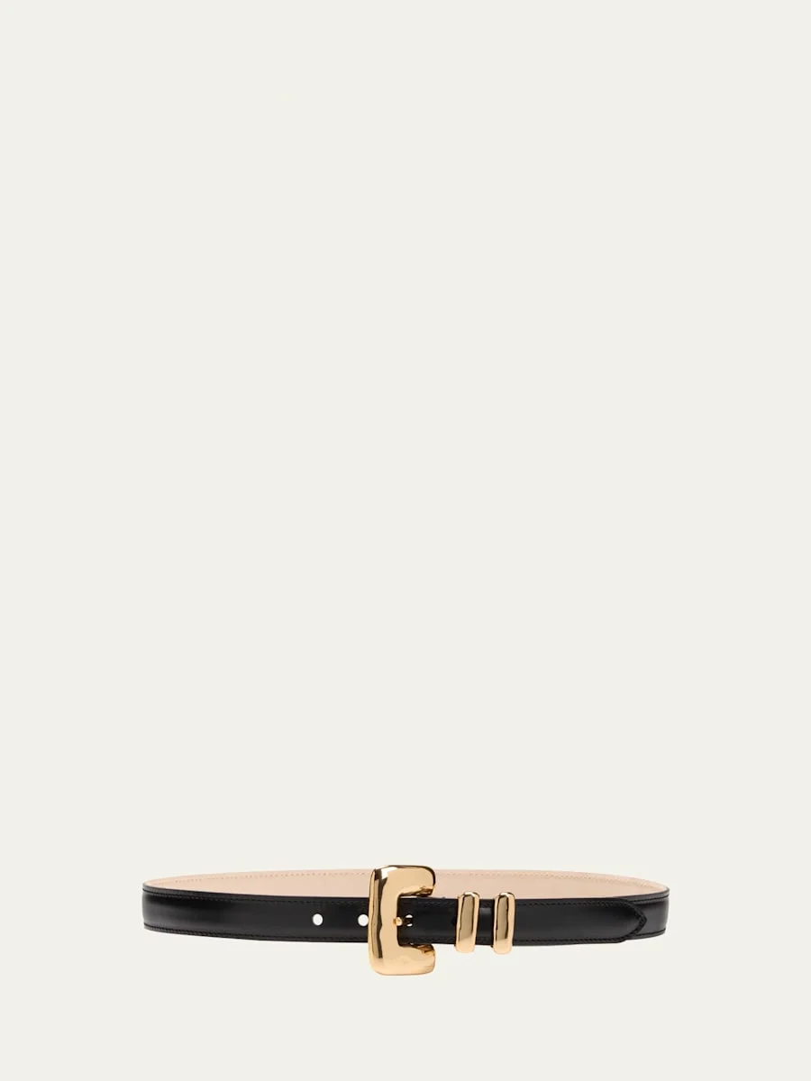 Tetra Buckle Leather Belt - 1