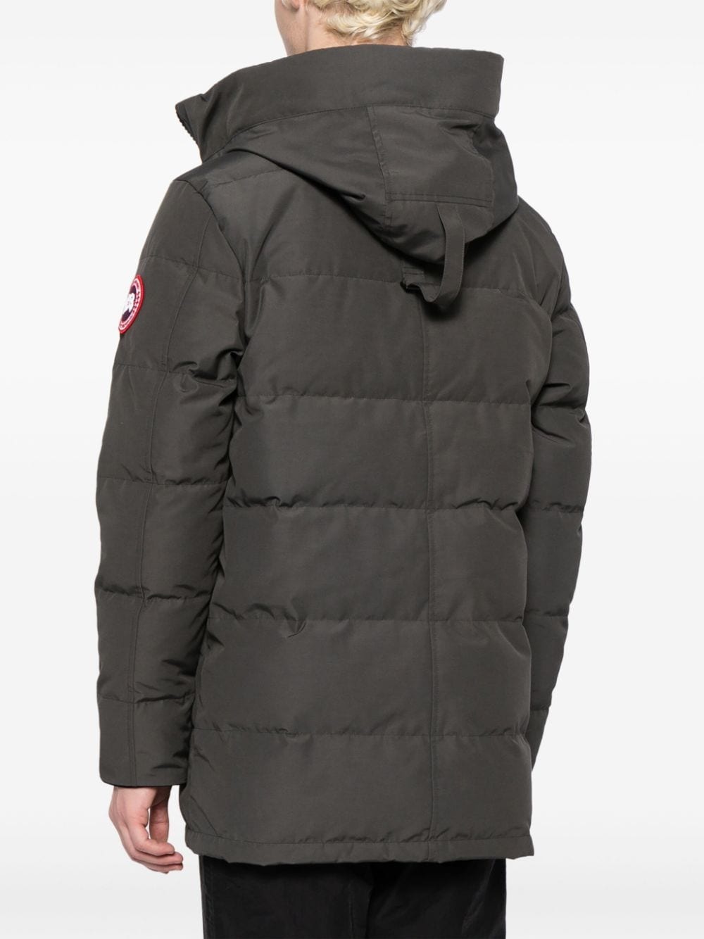 logo-patch padded jacket - 8