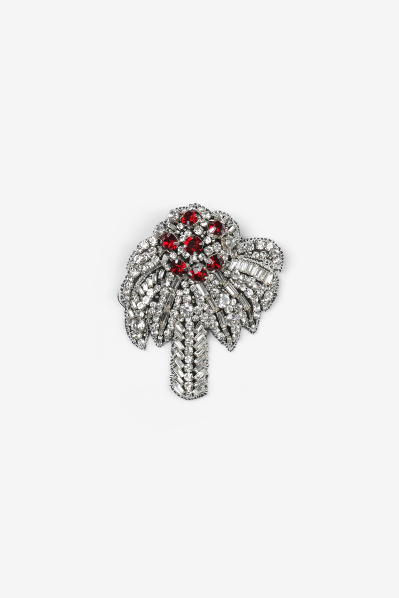 PALM TREE AND CRYSTAL BROOCH 1
