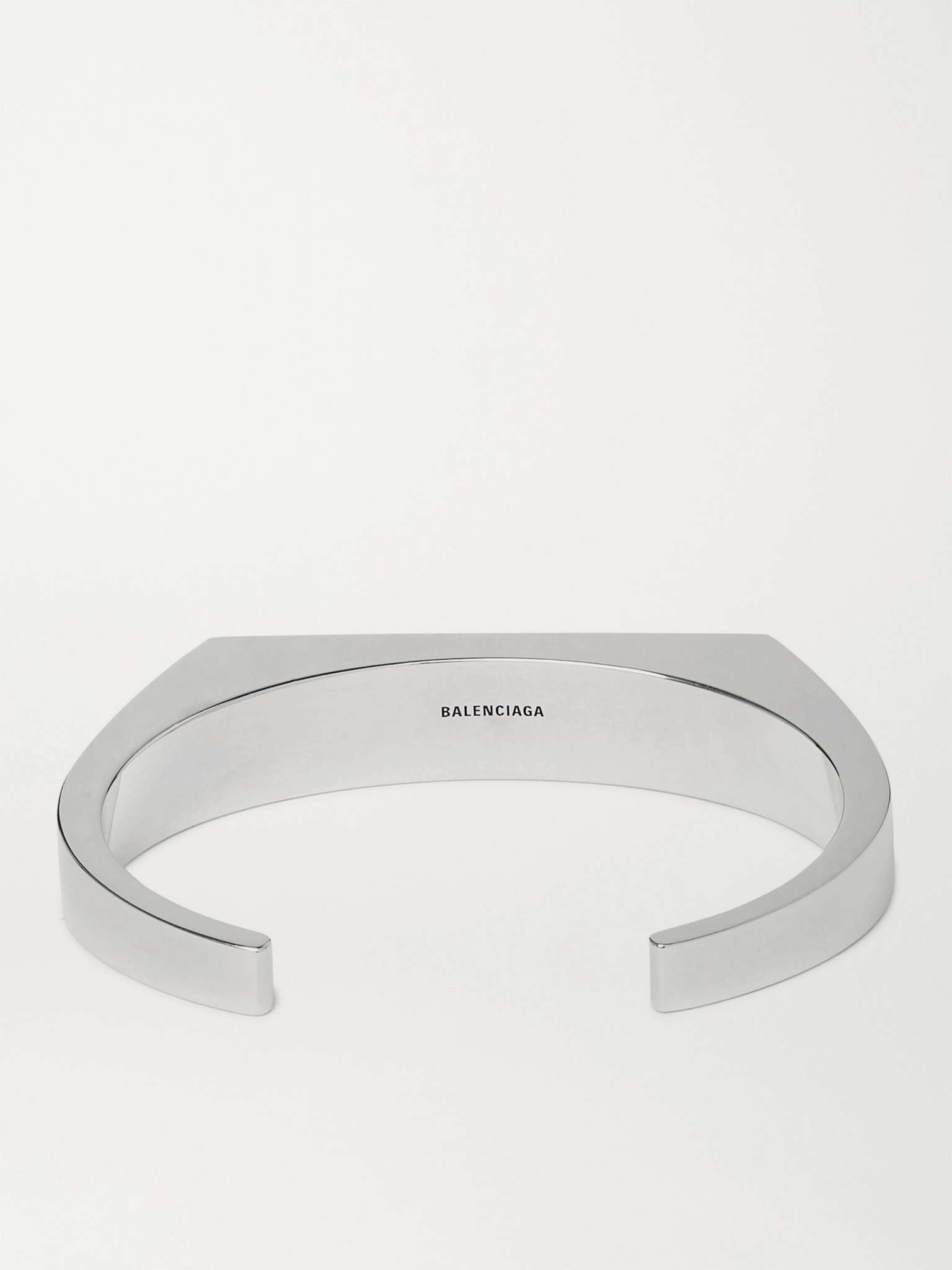 Logo-Detailed Silver-Tone Cuff - 2