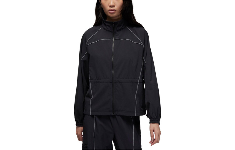 Jordan (WMNS) Air Jordan Sports Jacket 'Black' FB4616-010 outlook